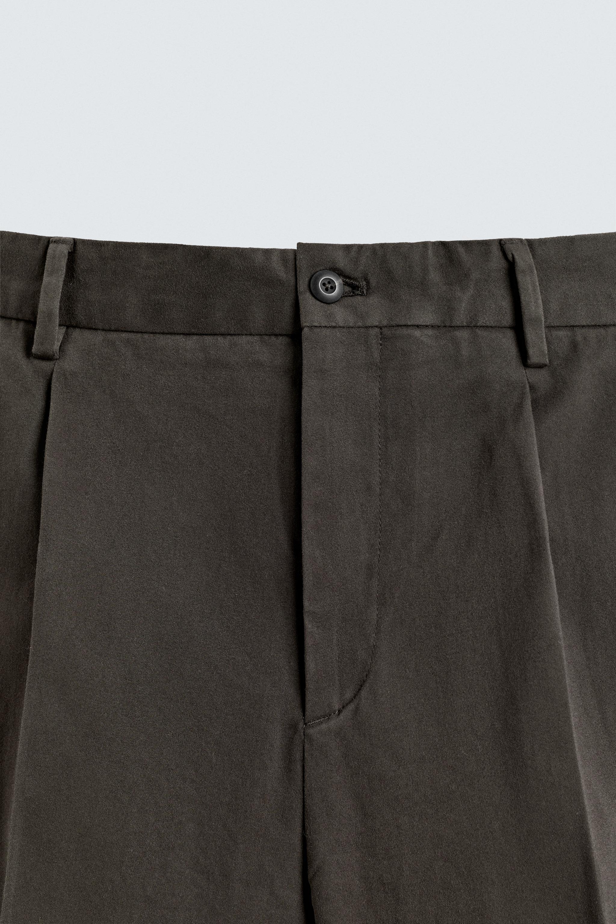 WASHED EFFECT SUIT PANTS